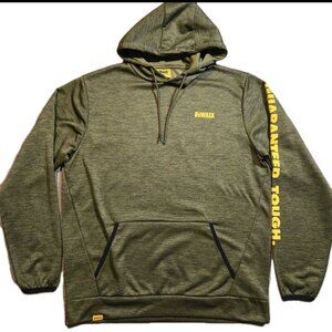 RARE Dewalt Hoodie Men's Size Large Guaranteed Tough Olive Green Sweater EUC